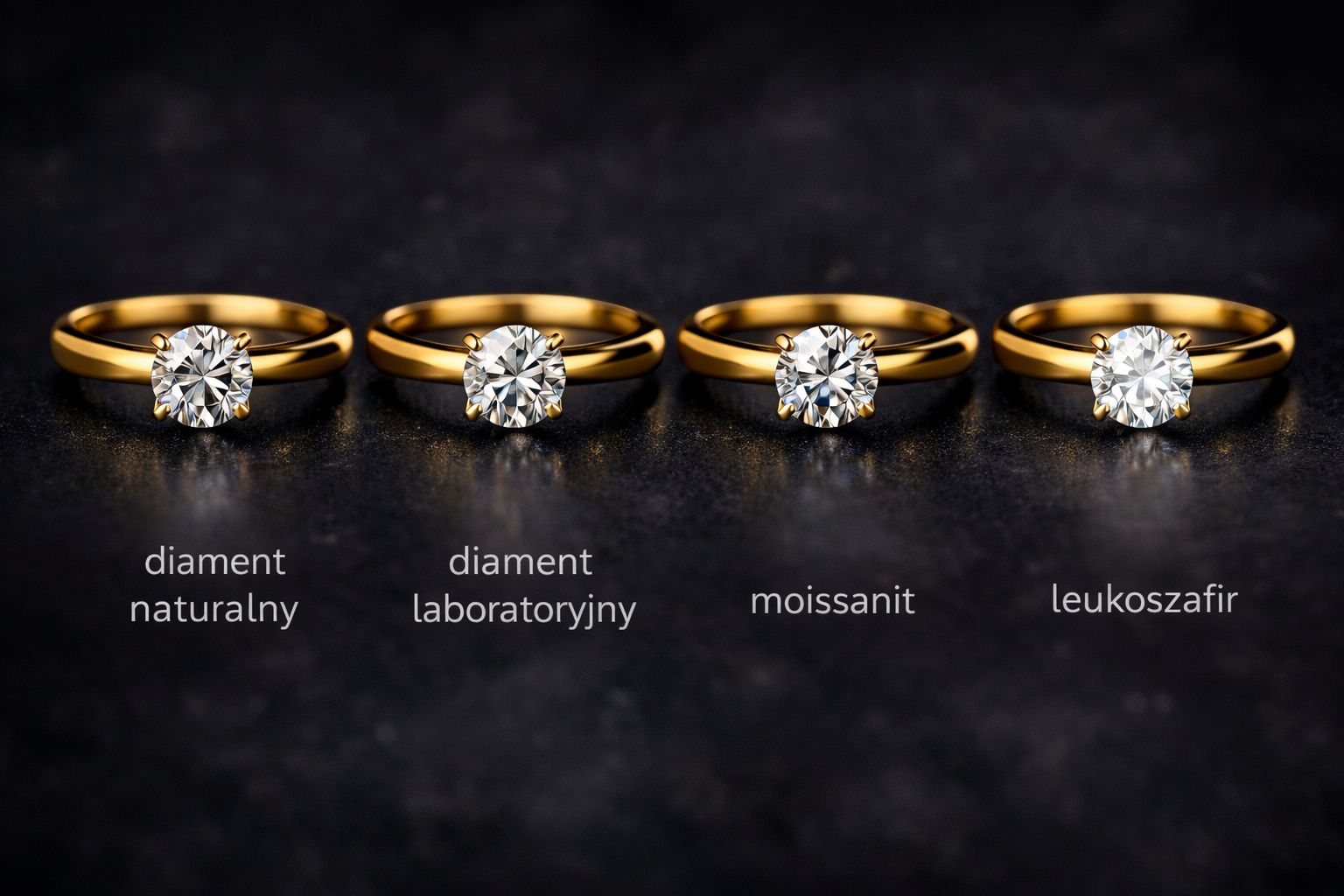 diament moissanit leukoszafir porównanie