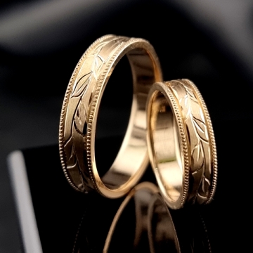 Obrączki grawerowane ręcznie J&A