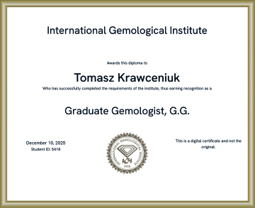 Graduate Gemologist IGI - Tomasz Krawceniuk