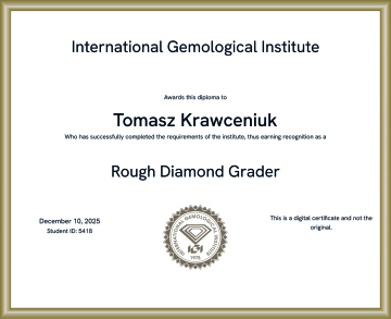 Rough Diamond Grader IGI - Tomasz Krawceniuk