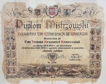 Dyplom Mistrzowski - Tomasz Krawceniuk
